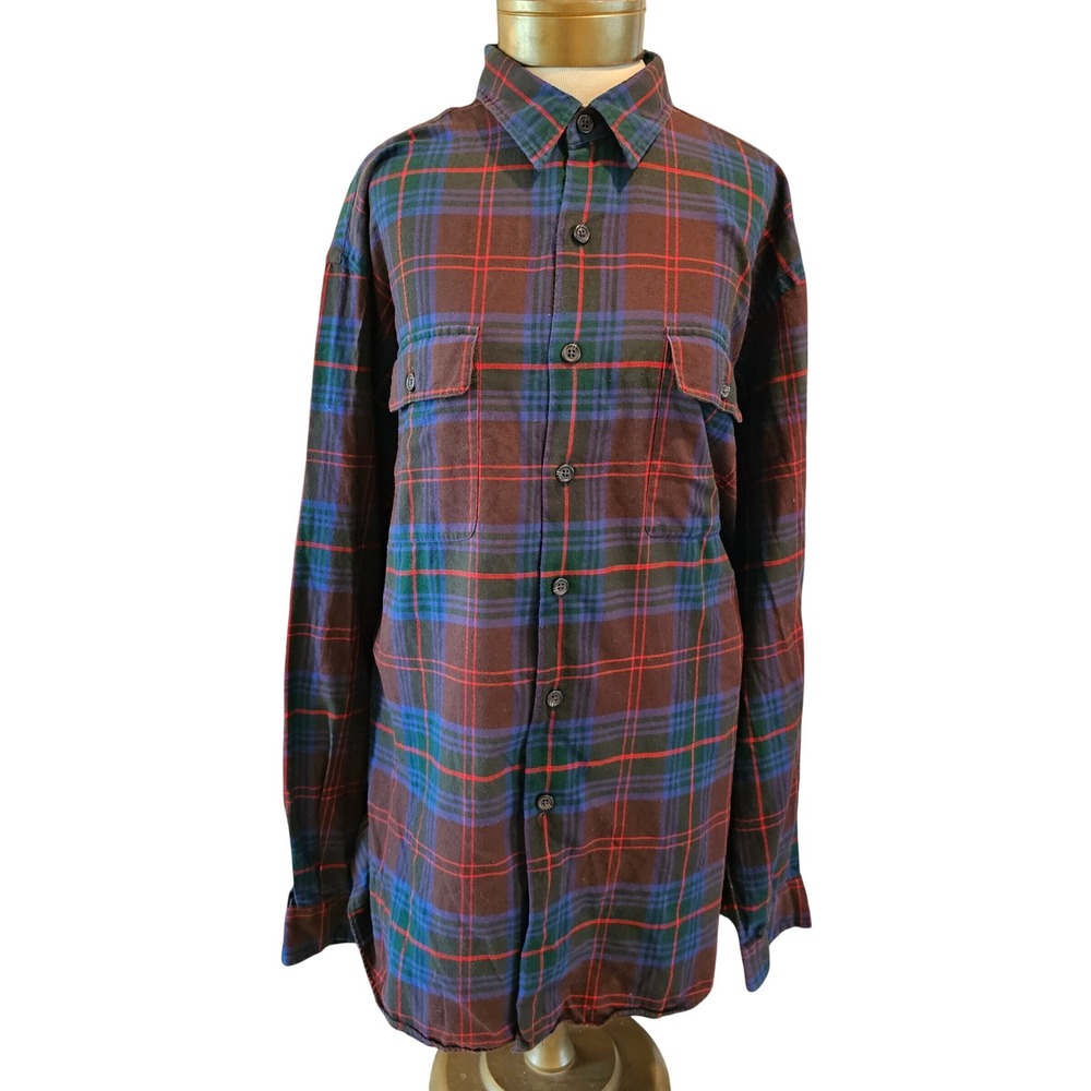 Polo Ralph Lauren Benford Plaid Button Down Shirt Men XXL Brown Green Cotton